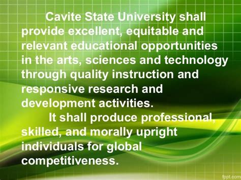 cvsu mission and vision|CAVITE STATE UNIVERSITY .